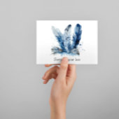 Feathers in Delft Blue anpassbar Postkarte