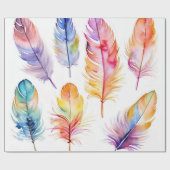 Feathers in Flight: Aquarellfarbensammlung Geschenkpapier (Flach)