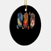 Feathers Indian Native Pride Indigenous Keramik Ornament (Rechts)
