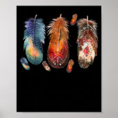Feathers Indian Native Pride Indigenous Poster (Vorne)