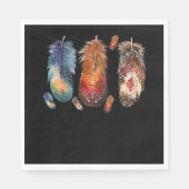 Feathers Indian Native Pride Indigenous Serviette (Vorderseite)