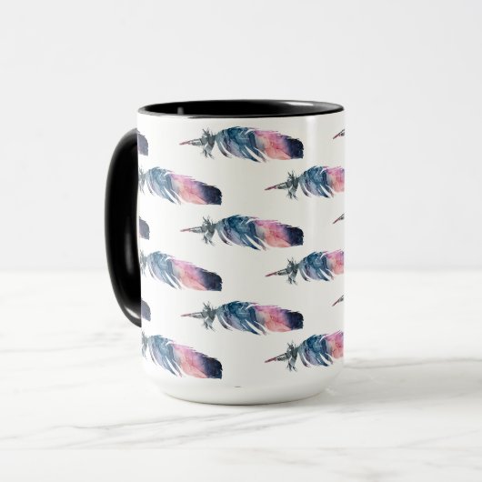 "Feathers"-Kaffee Tasse (Vorderseite Links)