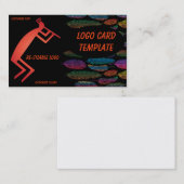 Feathers Kokopelli Logo Business Card Visitenkarte (Vorne/Hinten)
