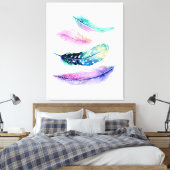 Feathers Leinwanddruck (Insitu (Schlafzimmer))