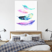 Feathers Leinwanddruck (Insitu (Schlafzimmer))