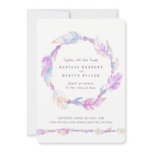 Feathers lila Aquarell Probe Dinner