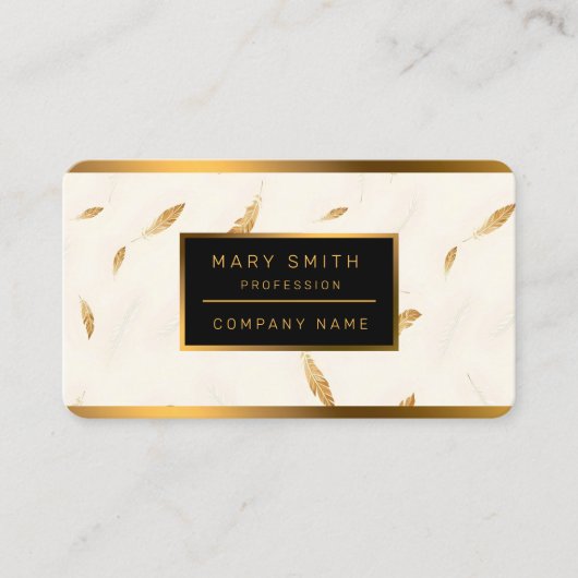 Feathers Luxury Modern Boho Collection Visitenkarte (Vorderseite)