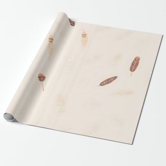 Feathers Luxury Popular Boho Collection Geschenkpapier (Ungerollt)