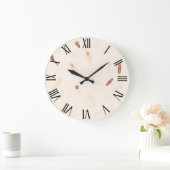 Feathers Luxury Popular Boho Collection Große Wanduhr (Zuhause)