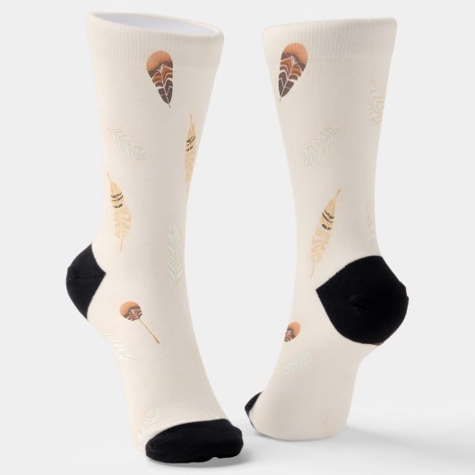 Feathers Luxury Popular Boho Collection Socken (Gewinkelt)