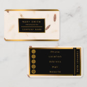 Feathers Luxury Popular Boho Collection Visitenkarte (Vorne/Hinten)