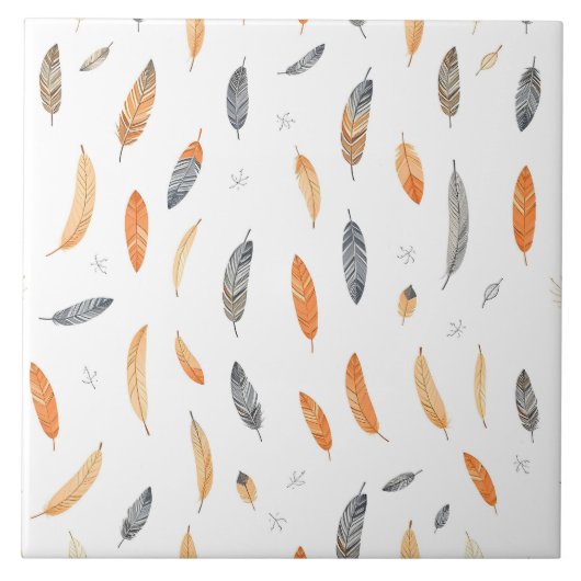 Feathers Luxury Trendy Boho Collection Fliese (Vorderseite)