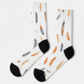 Feathers Luxury Trendy Boho Collection Socken (Linkes Detail)