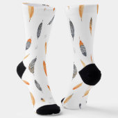 Feathers Luxury Trendy Boho Collection Socken (Gewinkelt)