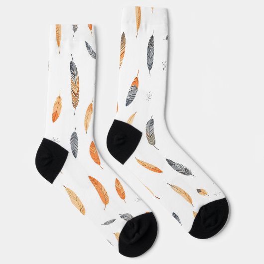 Feathers Luxury Trendy Boho Collection Socken (Rechts)