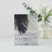 Feathers & Music Postkarte (Stehend Vorderseite)