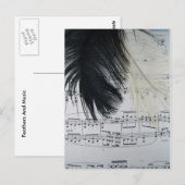 Feathers & Music Postkarte (Vorne/Hinten)