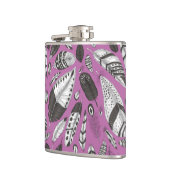 Feathers-Muster Flachmann (Links)