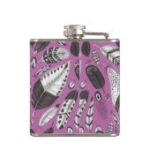 Feathers-Muster Flachmann (Rückseite)