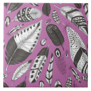 Feathers-Muster Fliese