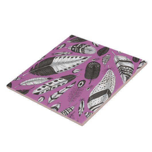 Feathers-Muster Fliese (Seite)