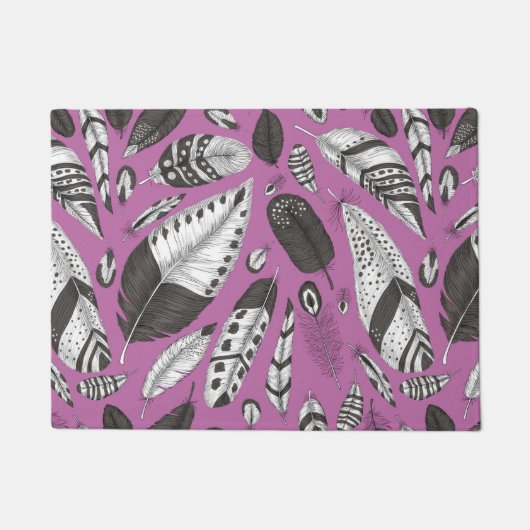 Feathers-Muster Fußmatte (Vorderseite)