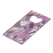 Feathers-Muster Geldbeutel Flaschenöffner (Rückseite Schrägansicht)