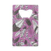 Feathers-Muster Geldbeutel Flaschenöffner (Rückseite)