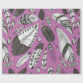 Feathers-Muster Geschenkpapier (Flach)