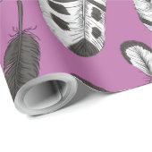 Feathers-Muster Geschenkpapier (Rolleneckpunkt)