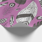 Feathers-Muster Geschenkpapier (Ecke)