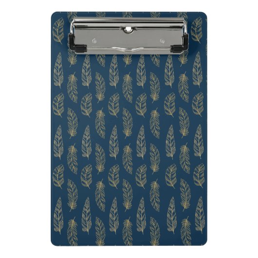 Feathers-Muster Mini Klemmbrett (Vorderseite)