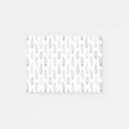 Feathers-Muster Post-it Klebezettel (Vorderseite)