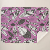 Feathers-Muster Sherpadecke (Vorderseite (Horizontal))