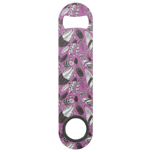 Feathers-Muster Speed Flaschenöffner (Rückseite)