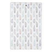 Feathers-Muster-Zwischenablage Mini Klemmbrett (Rückseite)
