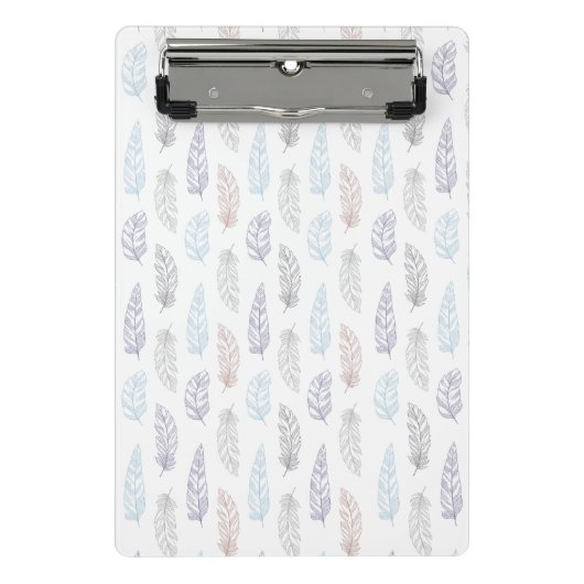 Feathers-Muster-Zwischenablage Mini Klemmbrett (Vorderseite)