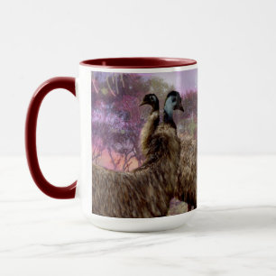 "Feathers of Romance: The Courtship of the Emus" Tasse
