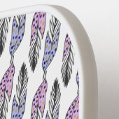 Feathers Pattern individuelle Name Pickleball Schläger (Linke Seite)