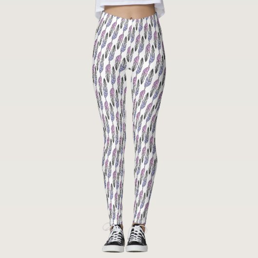 Feathers Pattern Leggings (Vorderseite)