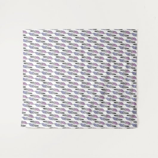 Feathers Pattern Wandteppiche (Vorderseite (Horizontal))