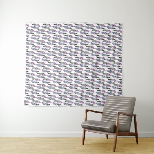 Feathers Pattern Wandteppiche (Beispiel (Horizontal))