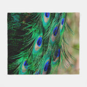 Feathers Peacock Feathers Fleecedecke (Vorderseite (Horizontal))