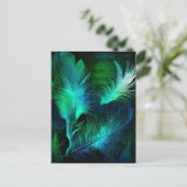 Feathers Postkarte (Stehend Vorderseite)