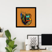 Feathers & Pot Poster (Heimbüro)