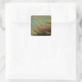Feathers Quadratischer Aufkleber (Tasche)