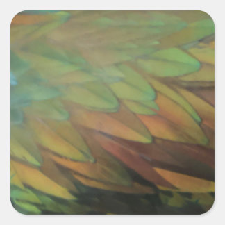 Feathers Quadratischer Aufkleber