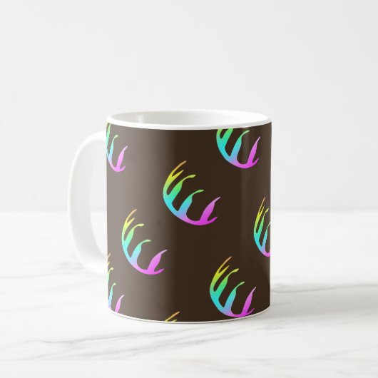 Feathers Rich Brown Kaffeetasse (Vorderseite Links)