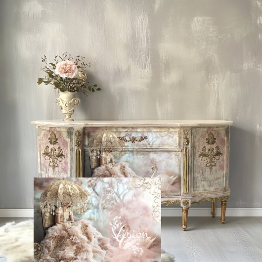 Feathers & Tulle, Romantischer Schwan & Elegante L Seidenpapier