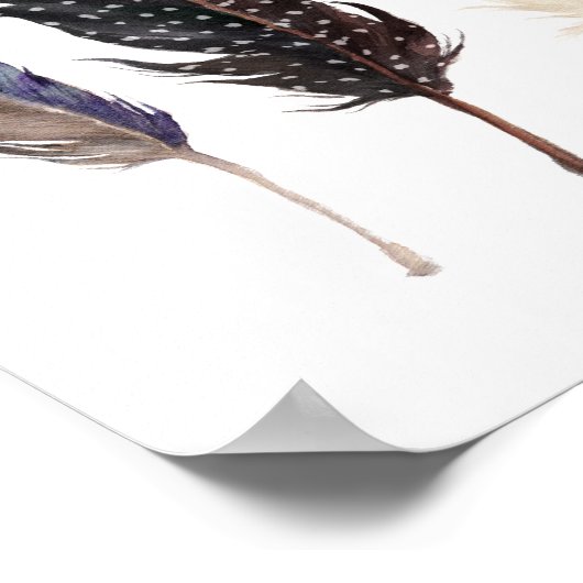 Feathers Wall Art, Feathers Printable, Poster (Ecke)
